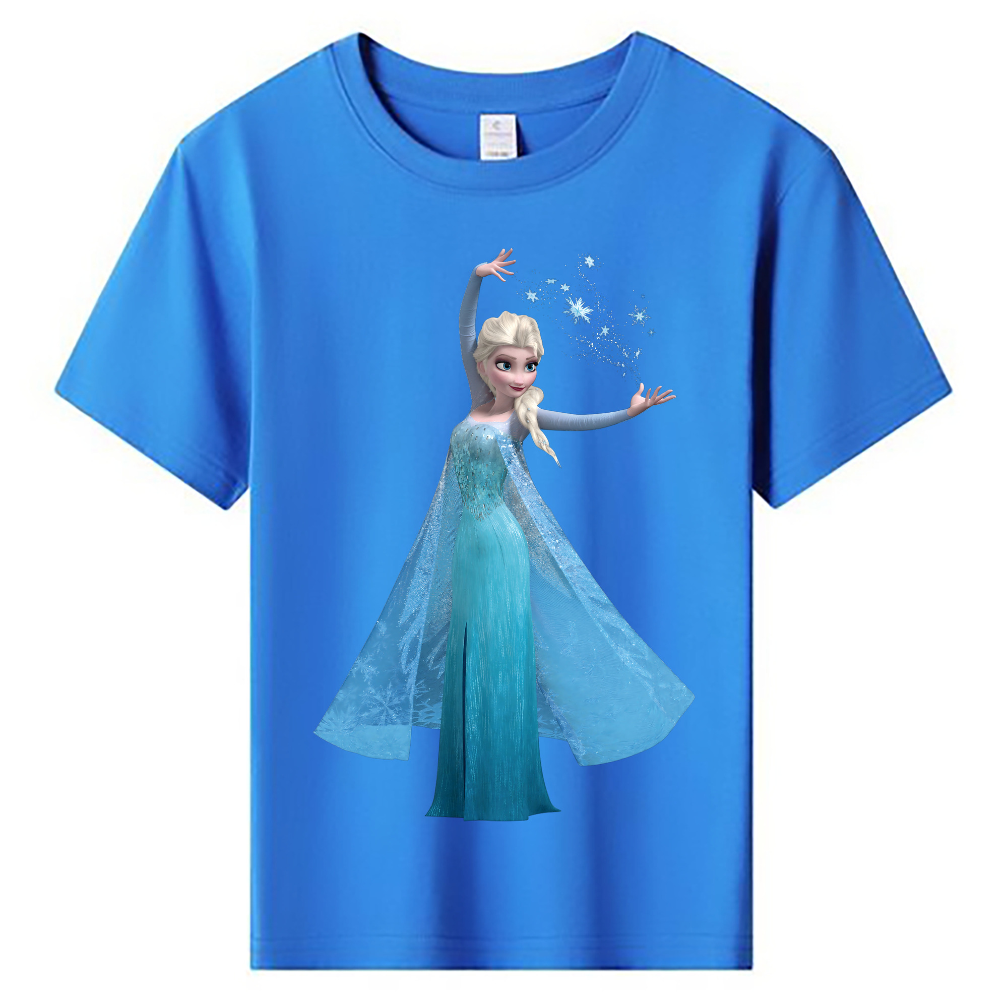 （画像用） アナと雪の女王 アンナ エルサ Frozen Anna Elsa 綿100％キッズTシャツ（フロントプリント）